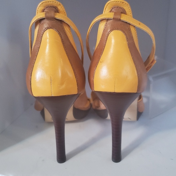 New V.O.Z Loralai Tan/Orange Leather Heel Ankle 9 - Picture 3 of 8